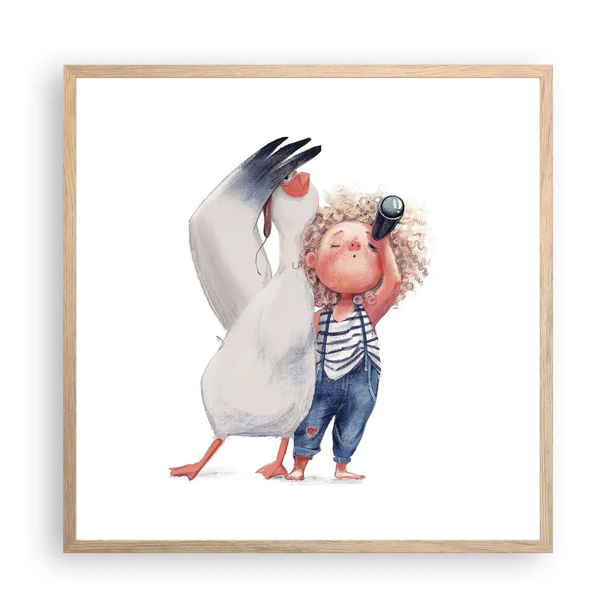 Poster în ramă de stejar deschis - Un plan pentru o călătorie minunată - 60x60 cm