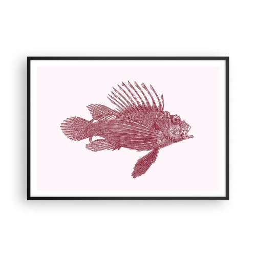 Poster în ramă neagră - Un locuitor al apelor exotice - 100x70 cm
