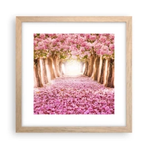 Poster în ramă de stejar deschis - Drumul spre paradis - 30x30 cm