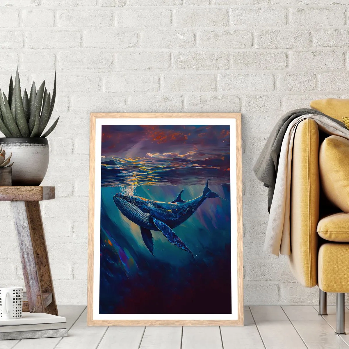Poster în ramă de stejar deschis - Bun venit în lumea mea - 61x91 cm
