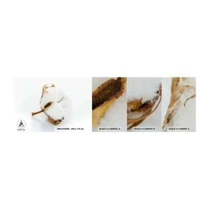 Mostră tapet Premium Sand - Moale prin natură - Bumbac, Minimalist, Floare - 100x30 cm