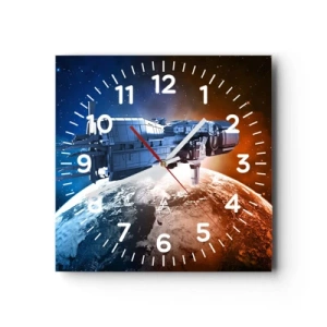 Ceas de perete - Ceas pe sticlă - Observator atent - 30x30 cm
