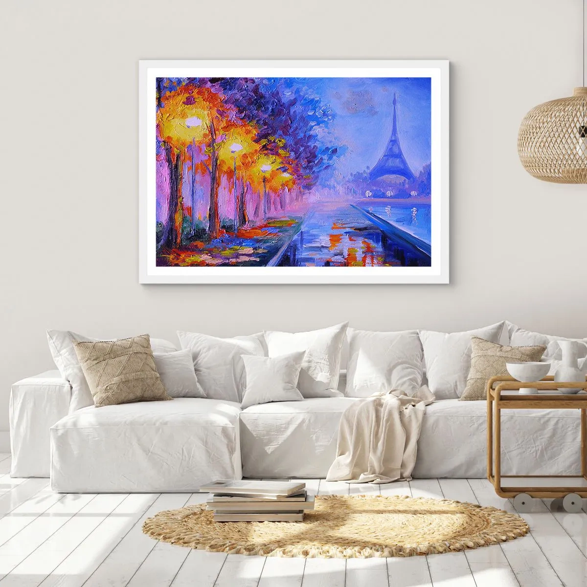 Poster în ramă albă - O plimbare de vis - 70x50 cm