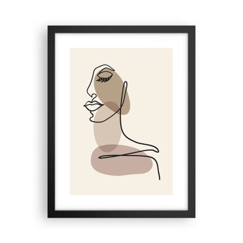 Poster în ramă neagră - O anumită linie de frumusețe - 30x40 cm