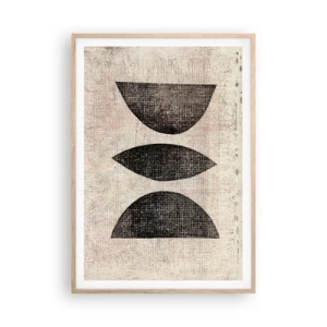 Poster în ramă de stejar deschis - Abstracție etnică - 70x100 cm