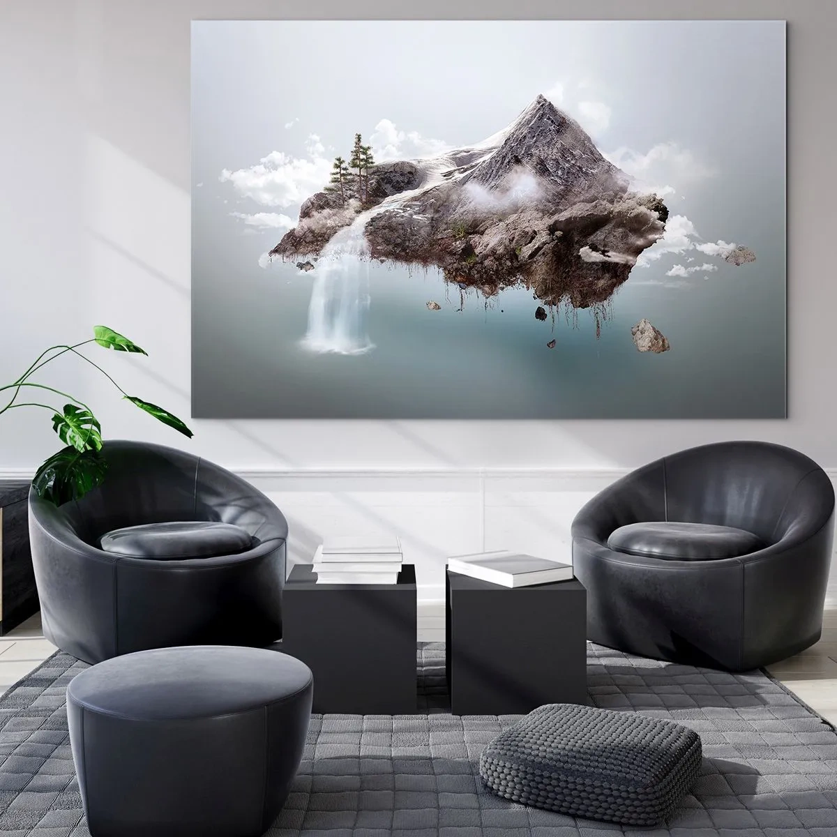 Tablou pe sticlă - Prin ochii unui suprarealist - 120x80 cm