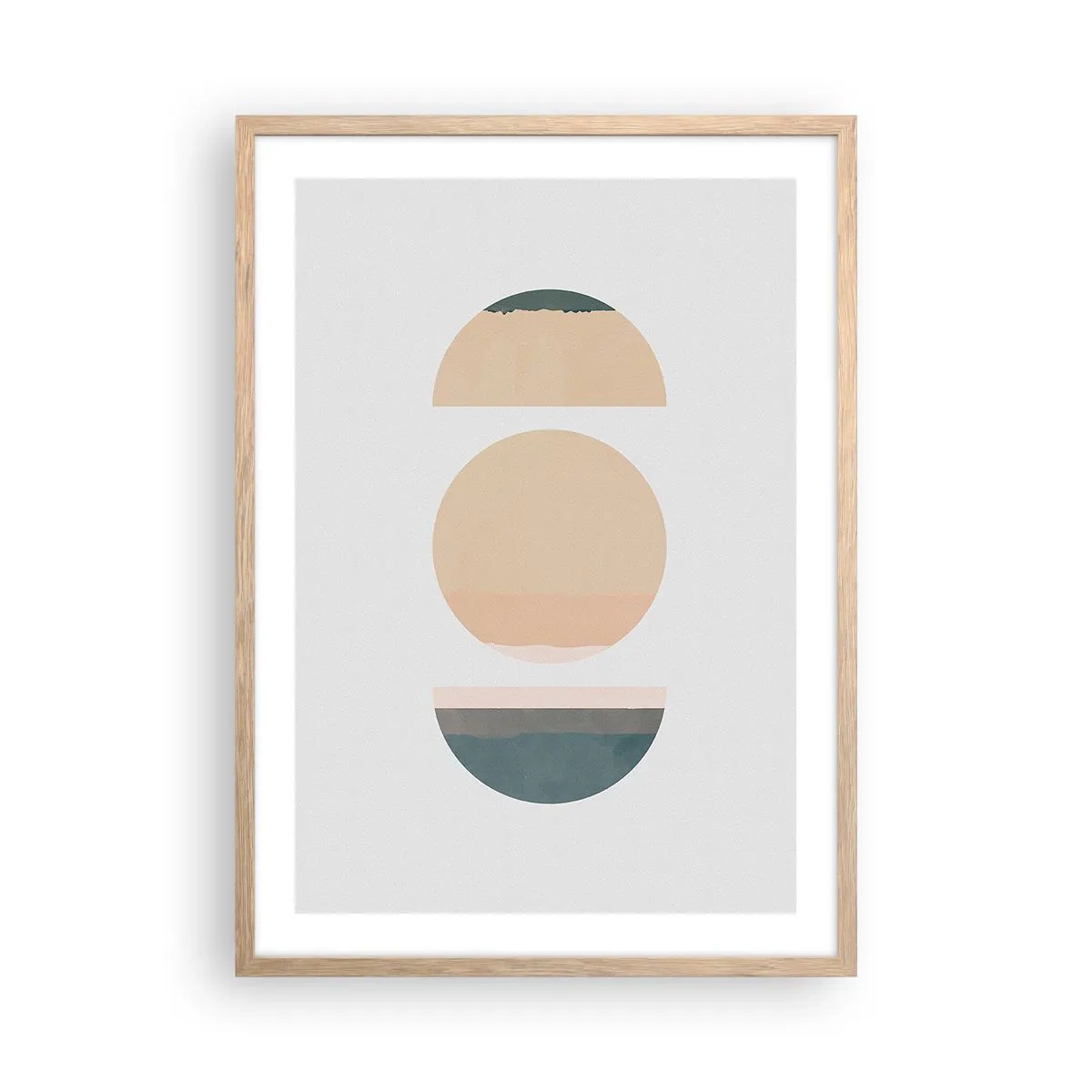 Poster în ramă de stejar deschis - Roată cu roată - 50x70 cm