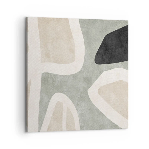 Tablou pe pânză - Compoziție cu motiv negru - 50x50 cm