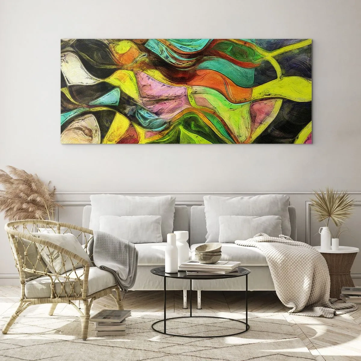 Tablou pe sticlă - Mișcarea este viață - 140x50 cm