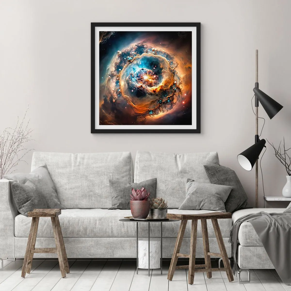 Poster în ramă neagră - Început - 30x30 cm