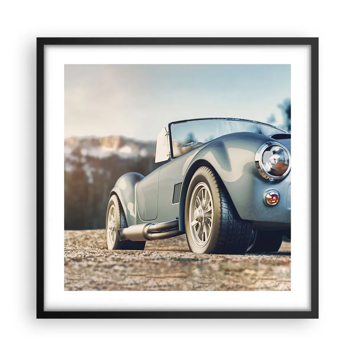 Poster în ramă neagră - Pentru că stilul contează - 50x50 cm