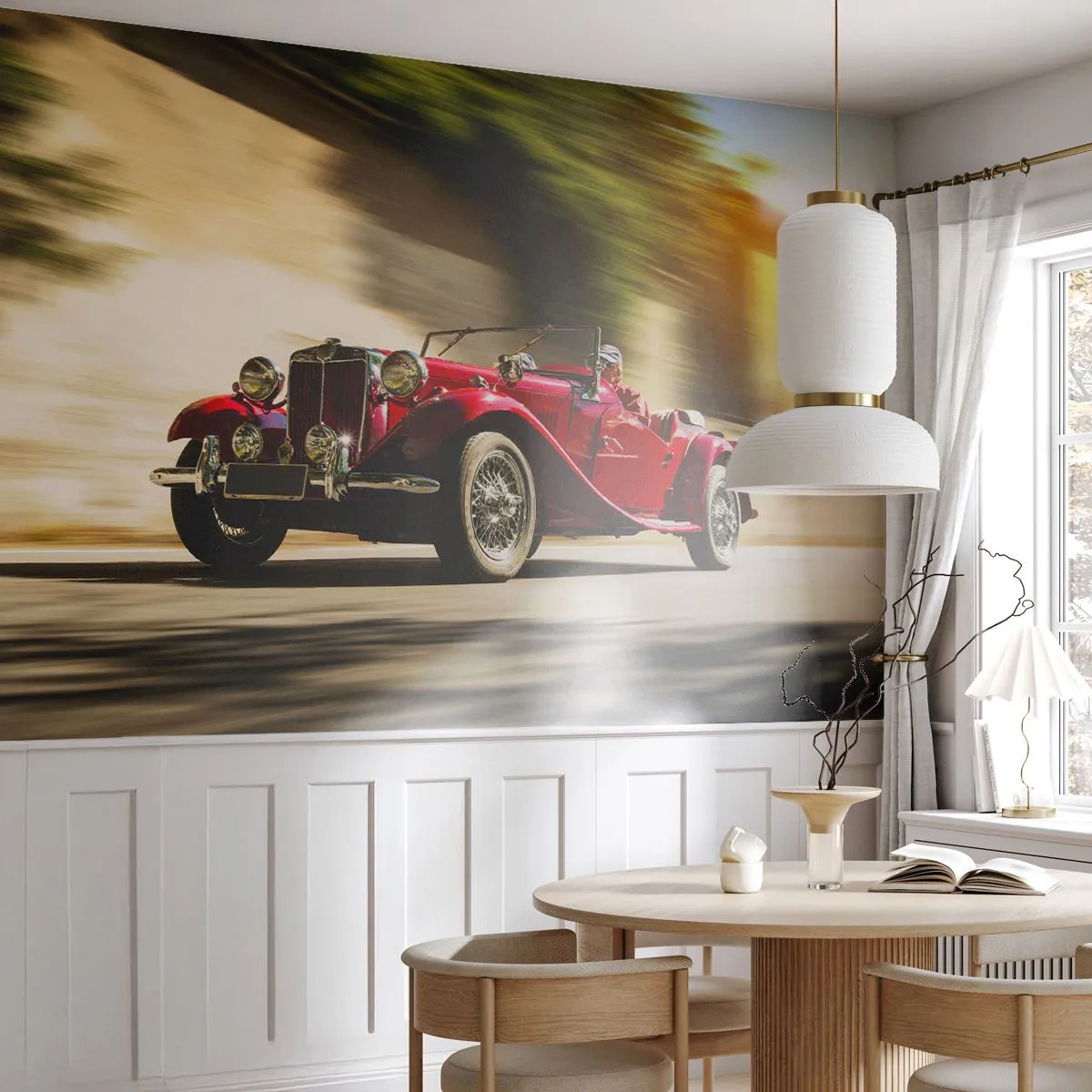 Tapet Autoadeziv Deluxe Sticker - Mai frumoasă decât Nike din Samothrace - Mașină, Retro, Cabriolet - 250x175 cm