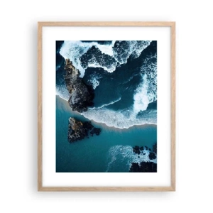 Poster în ramă de stejar deschis - Înfășurate în valuri - 40x50 cm
