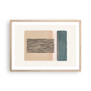 Poster în ramă de stejar deschis - Totul este în regulă - 70x50 cm