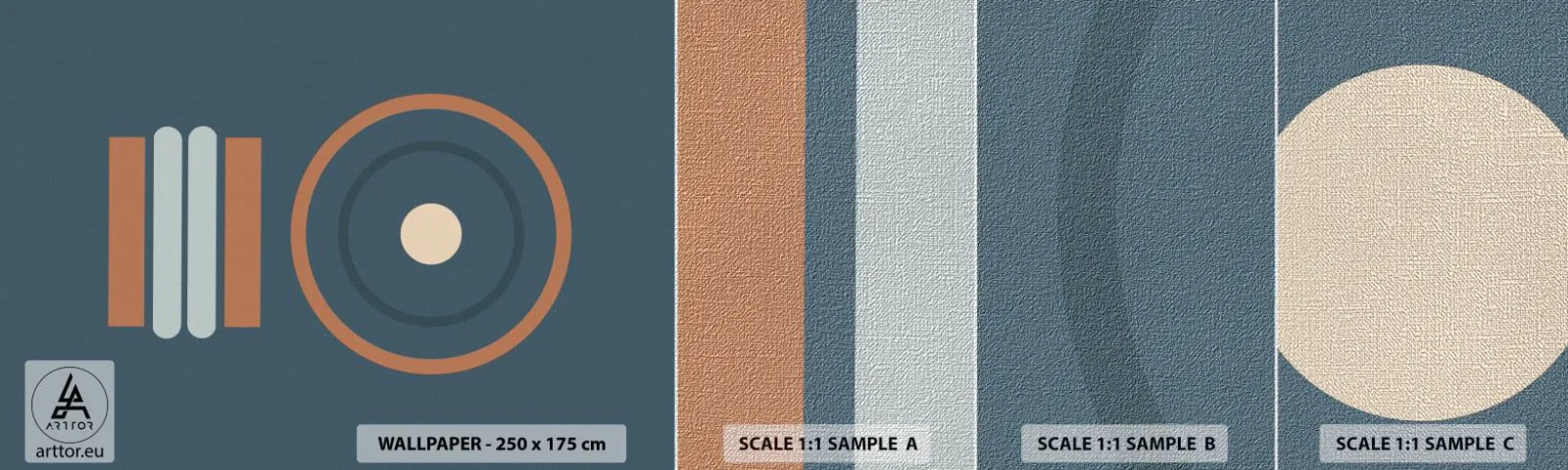 Mostră tapet Premium Canvas - Esența problemei - Abstracția, Bucată, Grafică - 100x30 cm