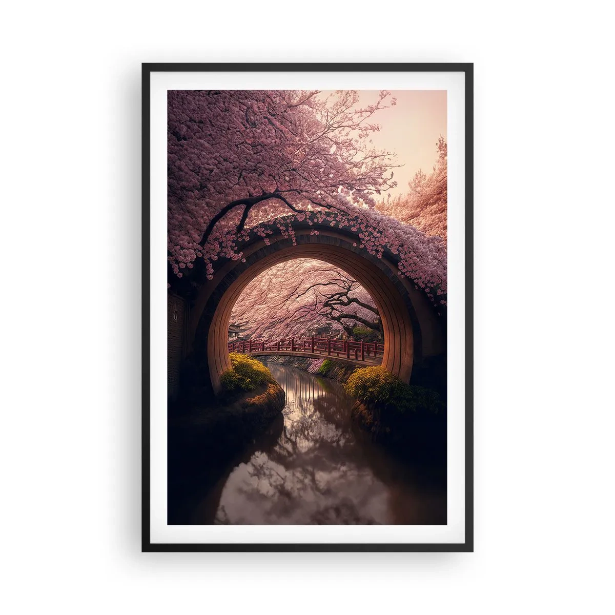 Poster în ramă neagră - Primăvara japoneză - 61x91 cm