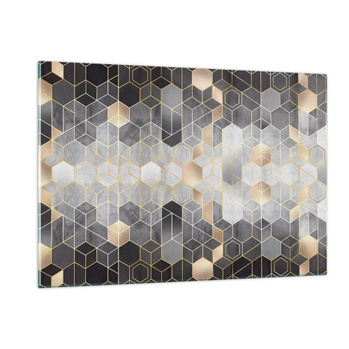 Tablou pe sticlă - Compoziție diamantată - 120x80 cm