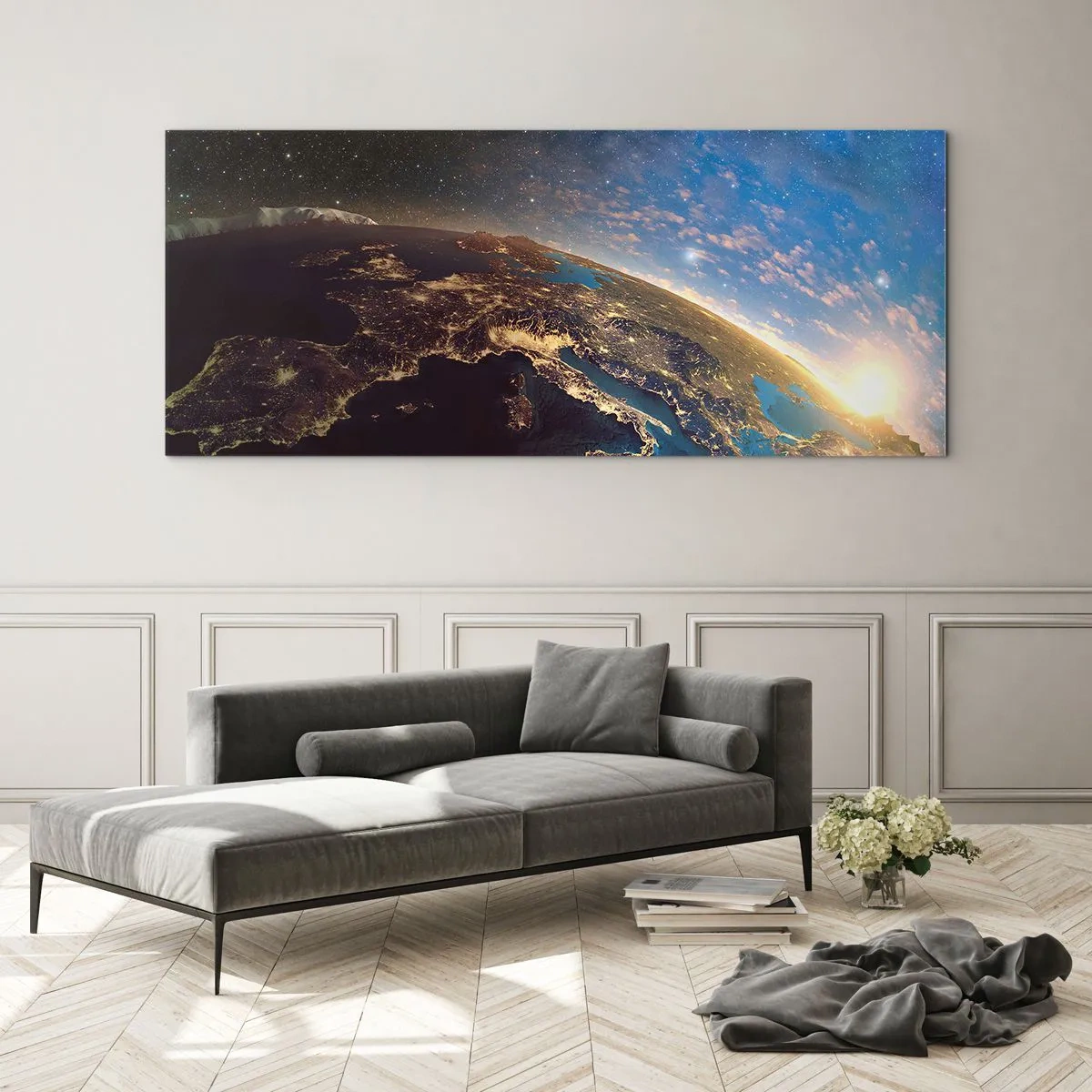 Tablou pe sticlă - Să ne privim de la distanță - 100x40 cm