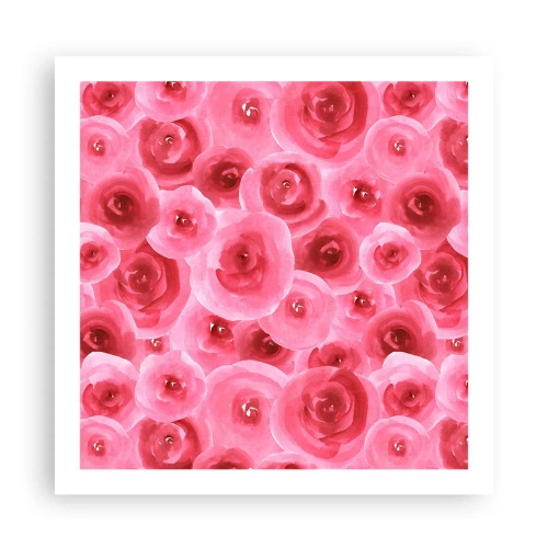 Poster - Trandafiri de sus în jos - 60x60 cm