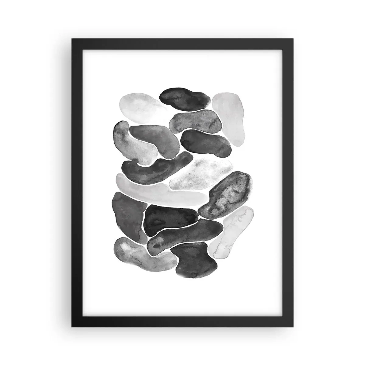 Poster în ramă neagră - Abstracție pietroasă - 30x40 cm