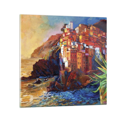 Tablou pe sticlă - Oraș italian de vis - 70x70 cm
