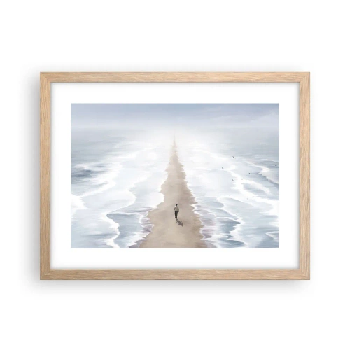Poster în ramă de stejar deschis - Un viitor luminos - 40x30 cm
