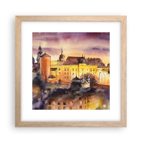 Poster în ramă de stejar deschis - Poveste și basm - 30x30 cm