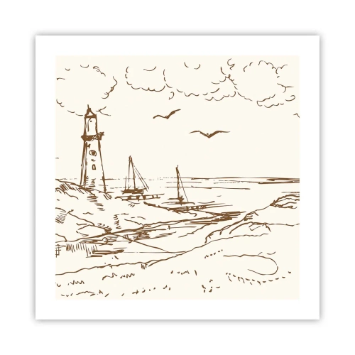 Poster - Schiță de amintiri de vară - 50x50 cm