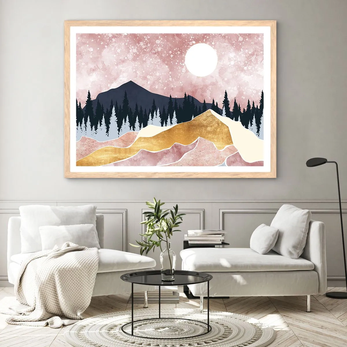 Poster în ramă de stejar deschis - Garda de noapte - 50x40 cm