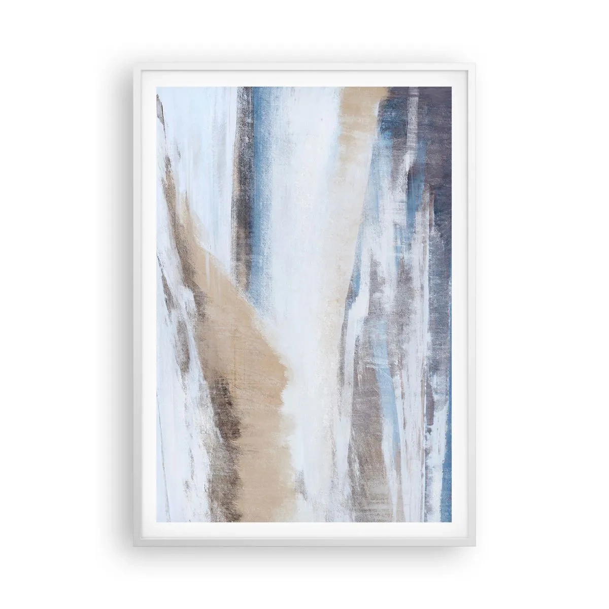 Poster în ramă albă - Compoziție de iarnă - 70x100 cm