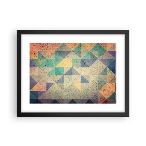 Poster în ramă neagră - Republica triunghiurilor - 40x30 cm