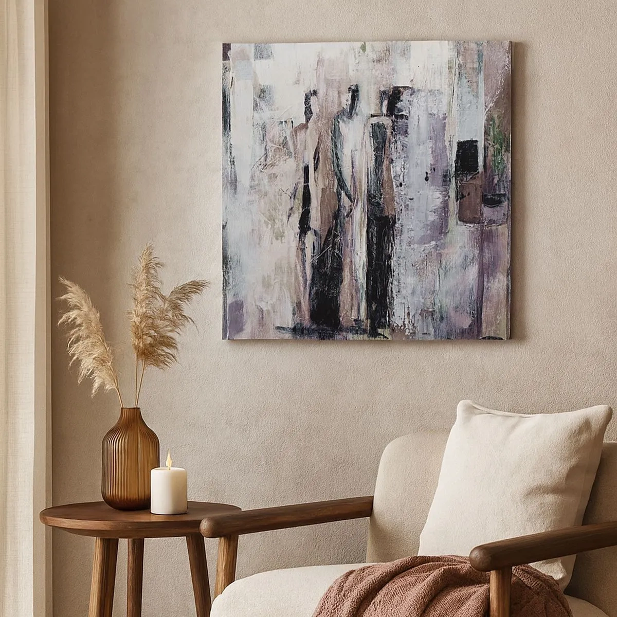 Tablou pe pânză - Cei trei misterioși - 30x30 cm