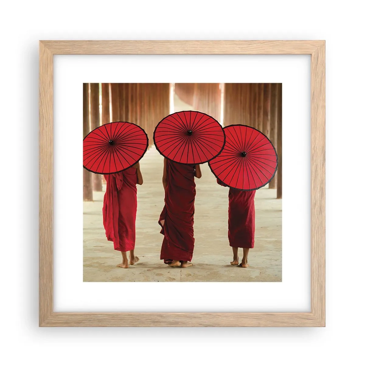 Poster în ramă de stejar deschis - Pe drumul spre Tărâmul Pur - 30x30 cm