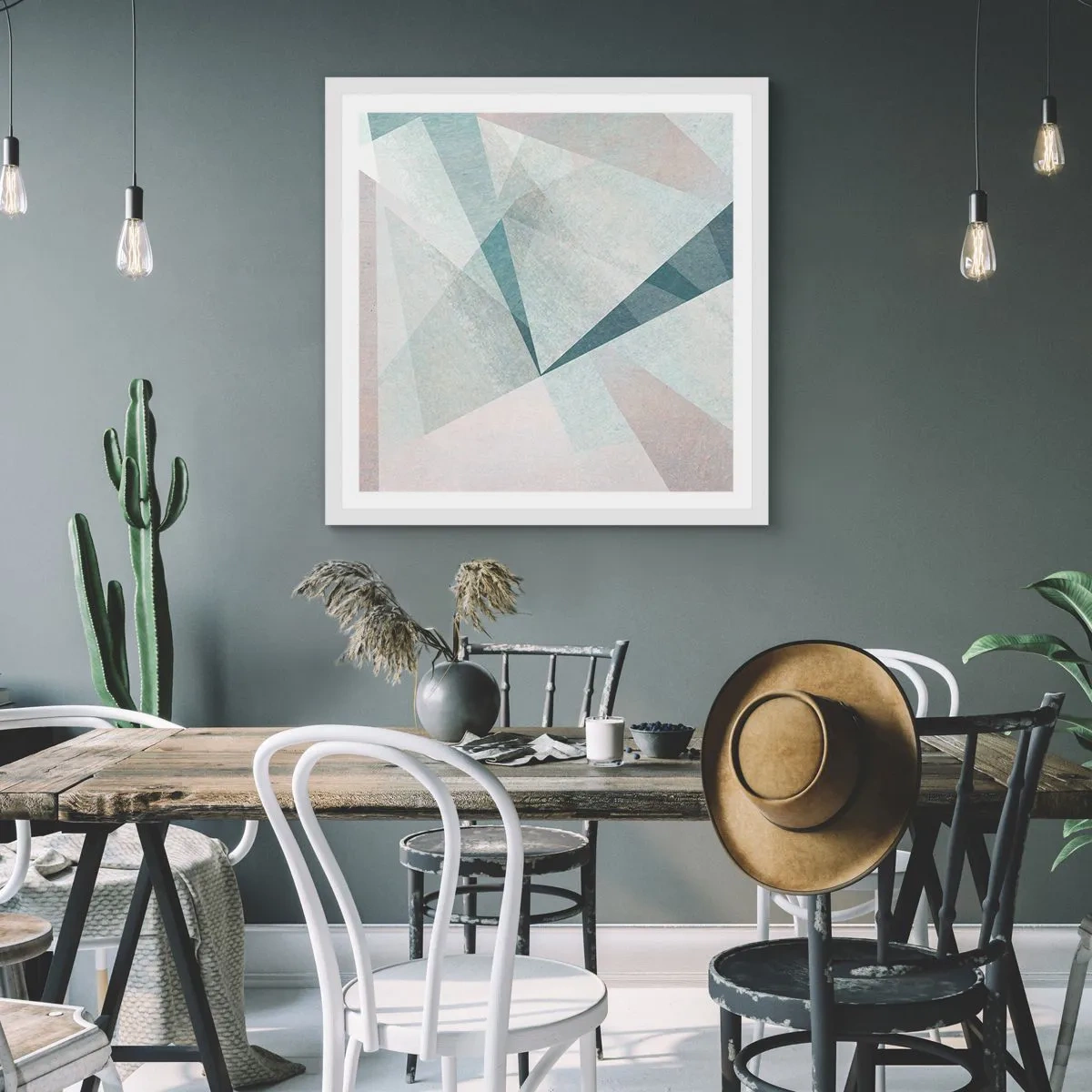 Poster în ramă albă - Calm și totuși dinamic - 30x30 cm