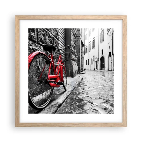 Poster în ramă de stejar deschis - Adevărata frumusețe nu îmbătrânește - 40x40 cm