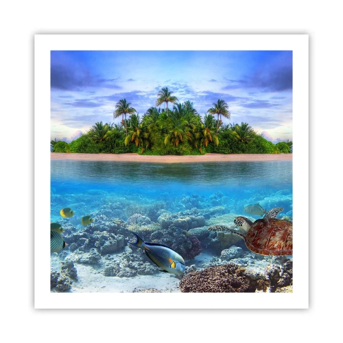 Poster - Insula paradisiacă vă invită - 60x60 cm