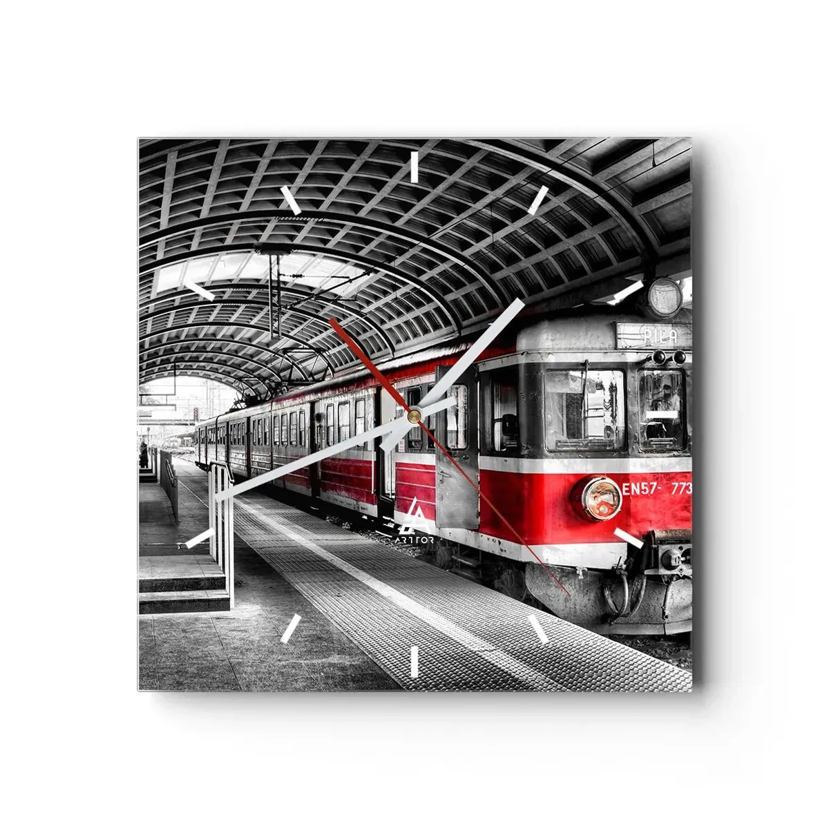 Ceas de perete - Ceas pe sticlă - Poate este o călătorie de o viață? - 30x30 cm