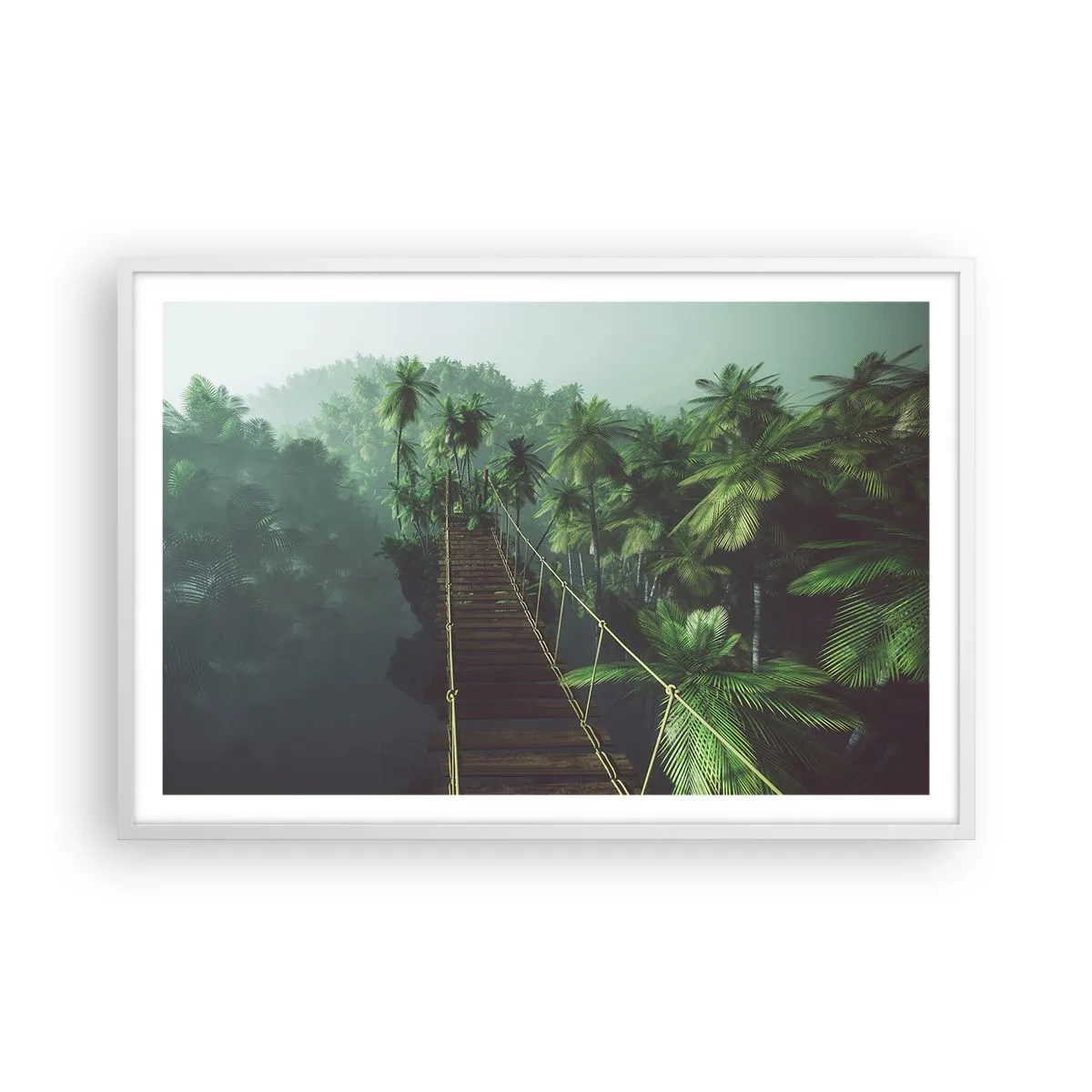 Poster în ramă albă - Deasupra cazanului verde - 91x61 cm
