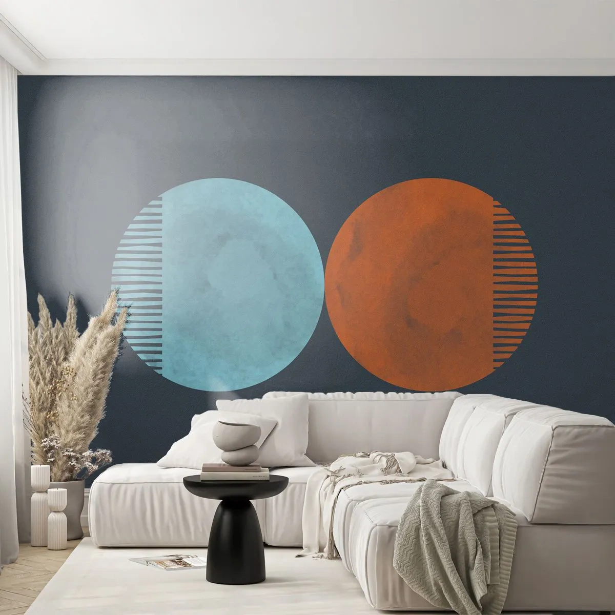 Tapet Premium Sand - Doar geometrie? - Abstracția, Bucată, Districte - 350x256 cm