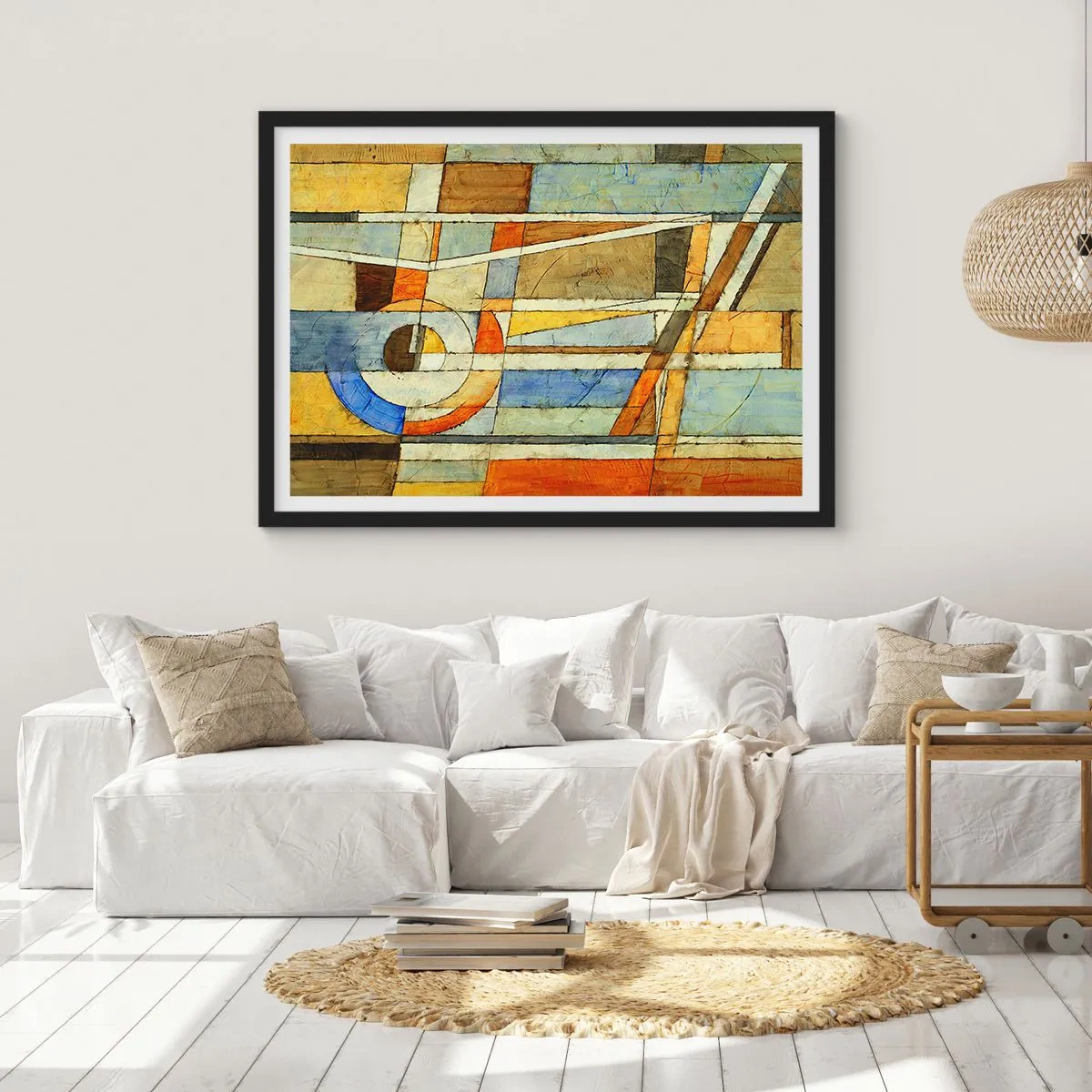 Poster în ramă neagră - Cubismul în construcție - 40x30 cm