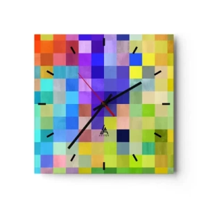 Ceas de perete - Ceas pe sticlă - Fiecare diferit, toate sunt egale - 30x30 cm