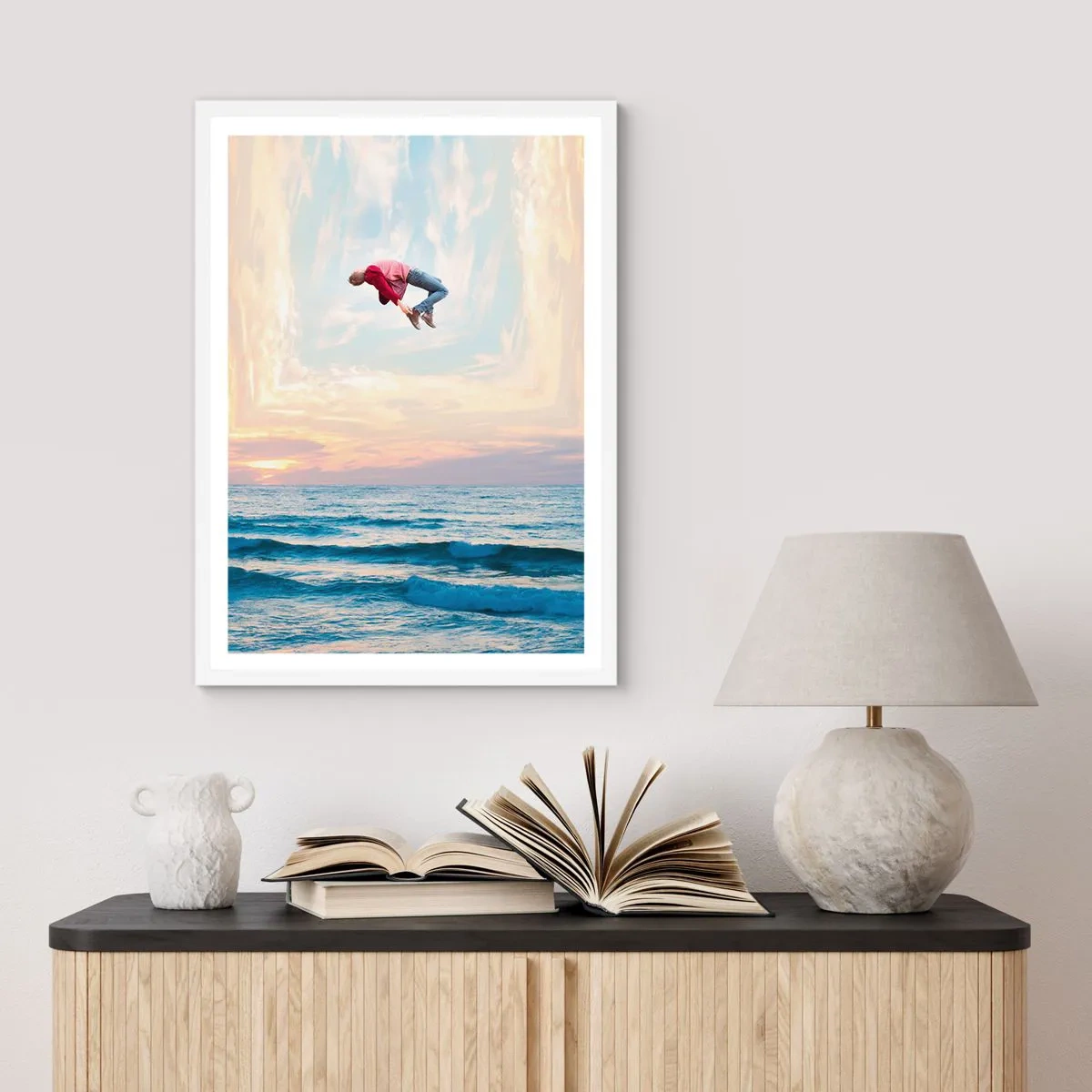 Poster în ramă albă - Spre o altă dimensiune - 30x40 cm