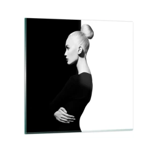 Tablou pe sticlă - Pur și simplu o femeie - 30x30 cm