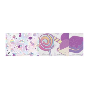 Mostră tapet Premium Canvas - Să ai o zi de naștere în fiecare zi - Pentru copii, Bomboane, Acadea - 100x30 cm