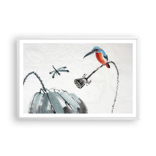 Poster în ramă albă - Viața de pajiște - 91x61 cm