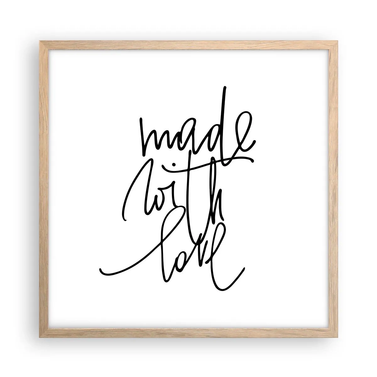 Poster în ramă de stejar deschis - Cel mai bun brand - 50x50 cm