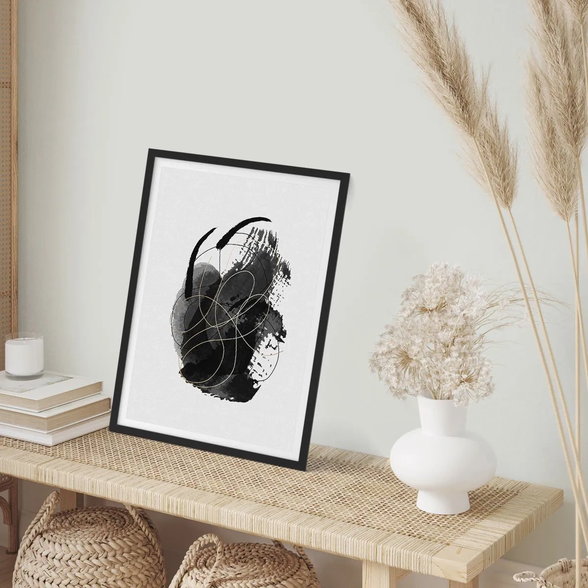 Poster în ramă neagră - Provenit din negru - 70x100 cm