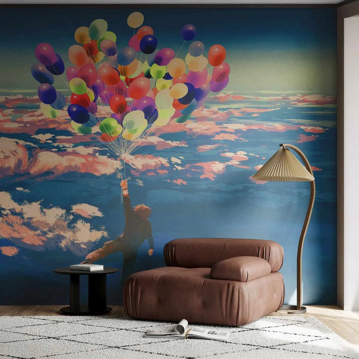 Tapet Autoadeziv Deluxe Sticker - Un vis din copilărie devenit realitate - Pentru copii, Baloane colorate, Abstracția - 250x175 cm