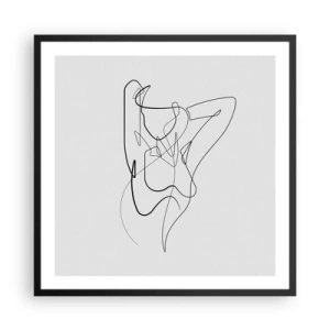 Poster în ramă neagră - Cine ești tu? - 60x60 cm