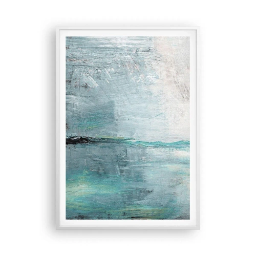 Poster în ramă albă - Orizontal în albastru - 70x100 cm